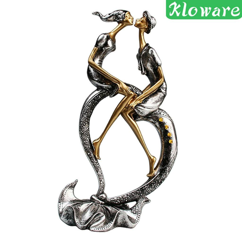 [Kloware] Tượng Cặp Đôi Hôn Nhau Bằng Nhựa Resin Để Bàn Trang Trí
