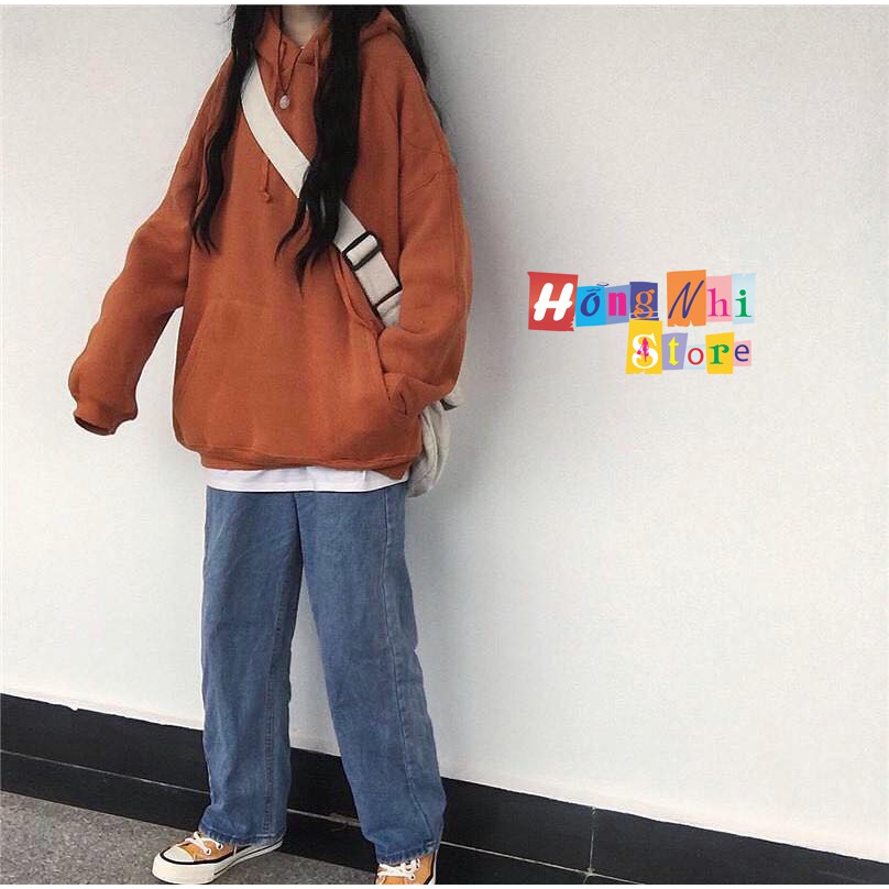 Áo Hoodie Trơn Màu Cam Đất Cao Cấp Dáng Rộng Unisex Nam Nữ Mặc Được - MM | BigBuy360 - bigbuy360.vn