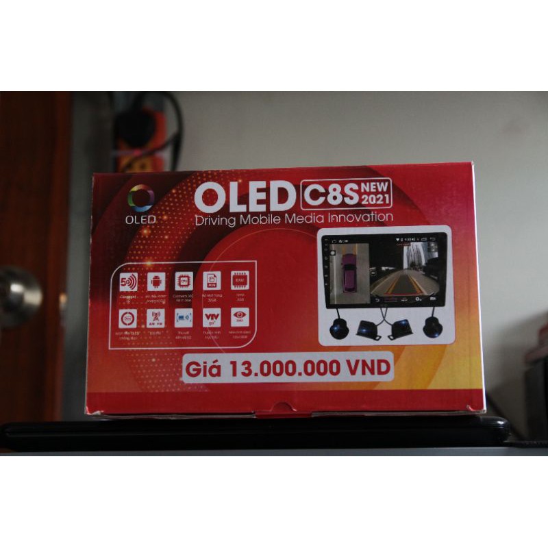 màn hình dvd android OLED C8S NEW liền camera 360 , bảo hành 18th , lắp đặt cho tất cả dòng xe hơi có trên thị trường