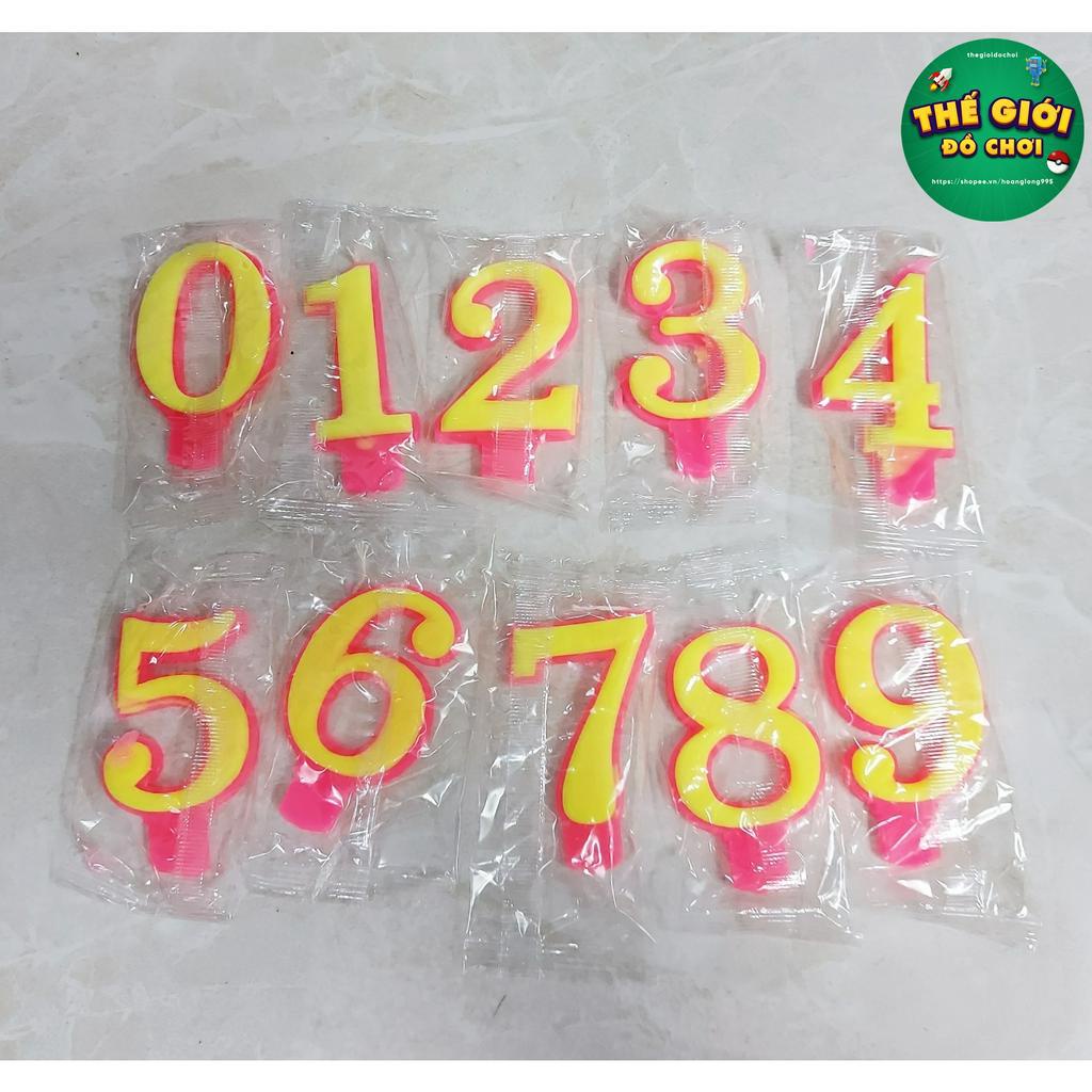 Combo 10 nến số từ 0 đến 9 cắm bánh kem, trang tri sinh nhật, topper bánh kem