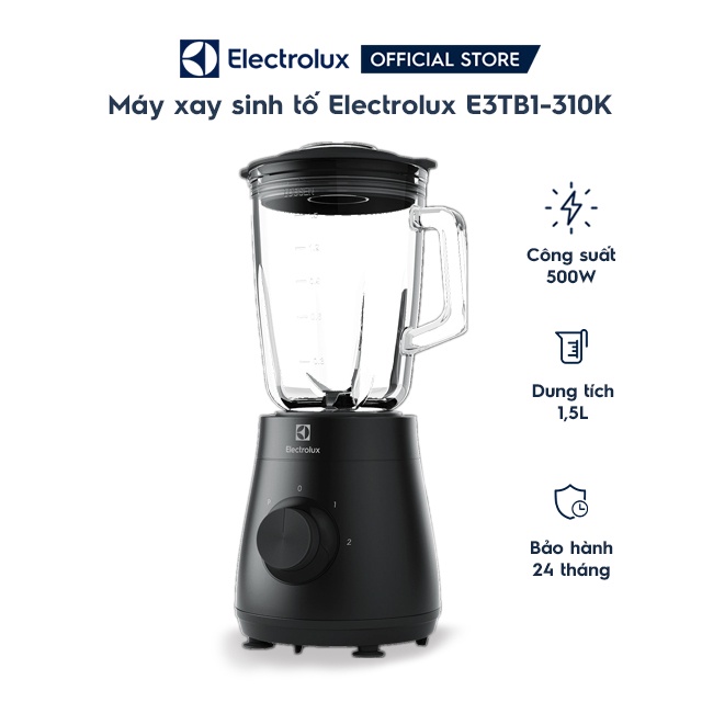 [Mã ELHA22 giảm 5% đơn 300K] Máy xay sinh tố Electrolux với 2 tốc độ xay E3TB1-310K ( NEW )