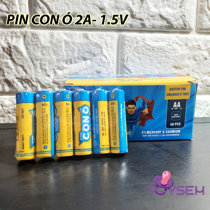 Pin 2A con ó chuyên dùng cho đồ chơi trẻ em