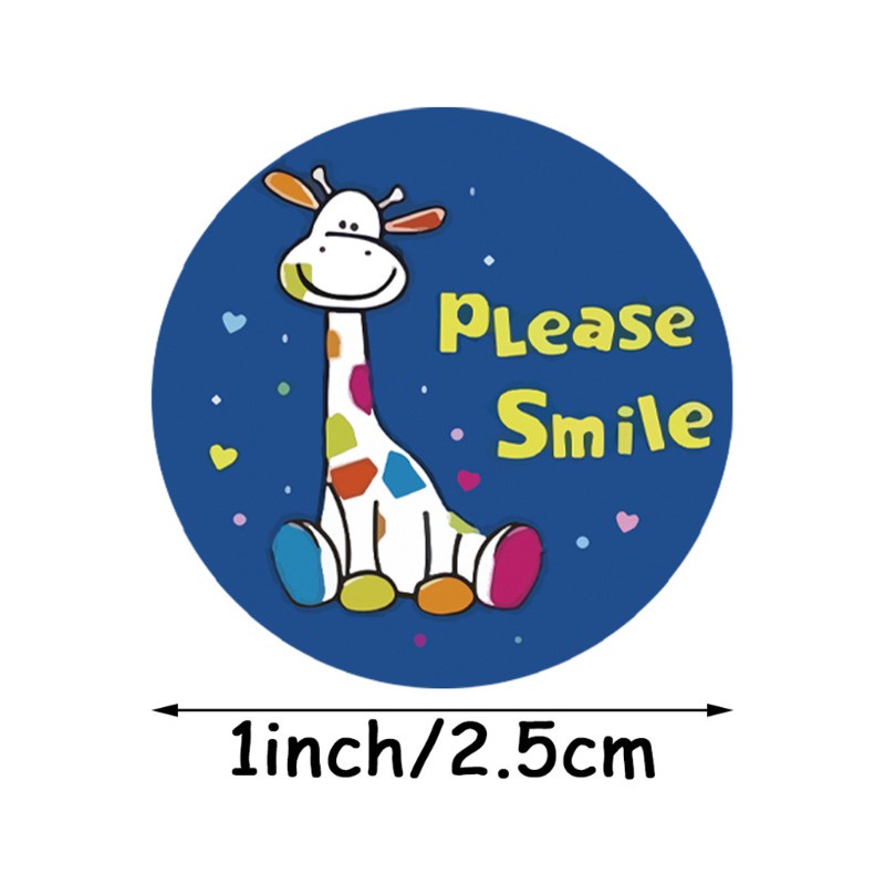 Cuộn 500 miếng dán trang trí sổ tay hình động vật hoạt hình