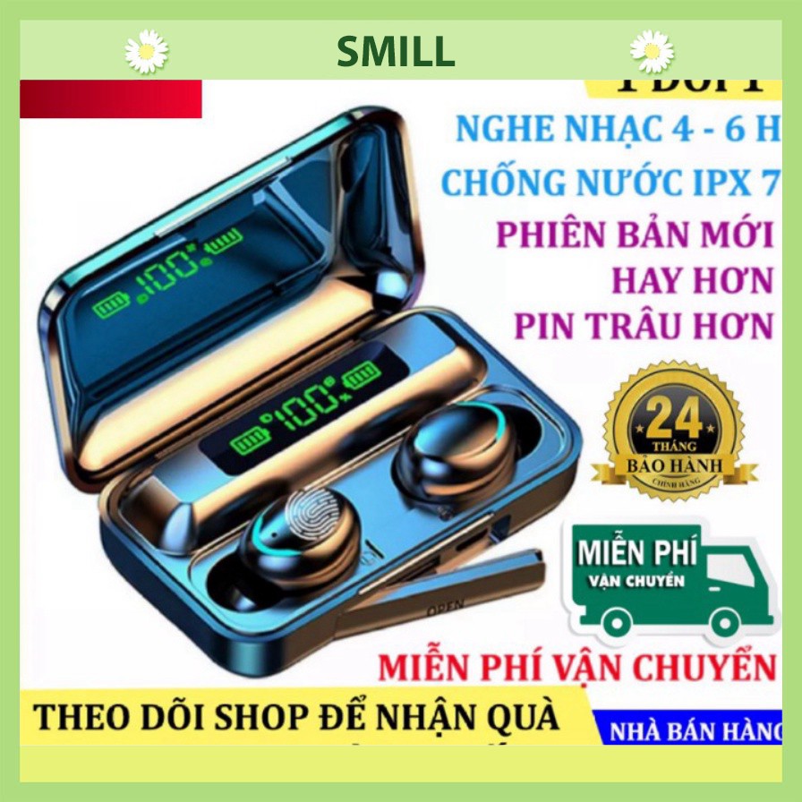 Tai Nghe Bluetooth AMOI F9-5 PRO Quốc Tế Nút Cảm Ứng, Pin Trâu 3500maH, Hiển Thị Pin, Micro HD - Tai nghe k