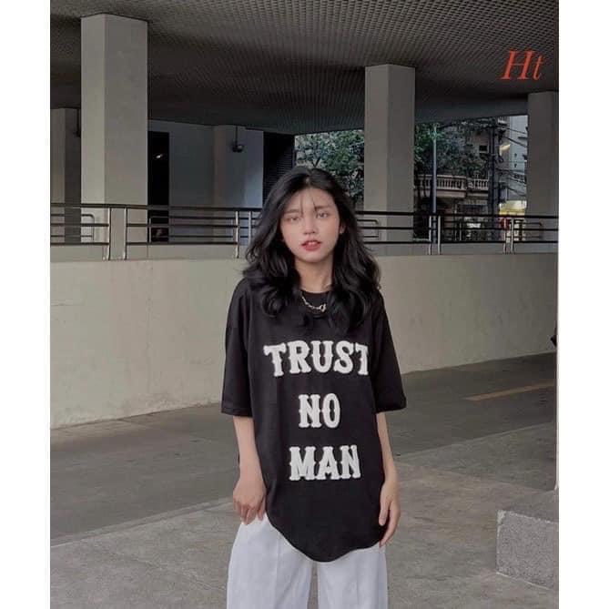 áo thun cotton tay lỡ dáng rộng unisex _ hecho