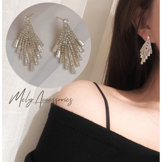 Bông tai tua rua đính đá pha lê cao cấp sang trọng dành cho nữa - Mely M2-05