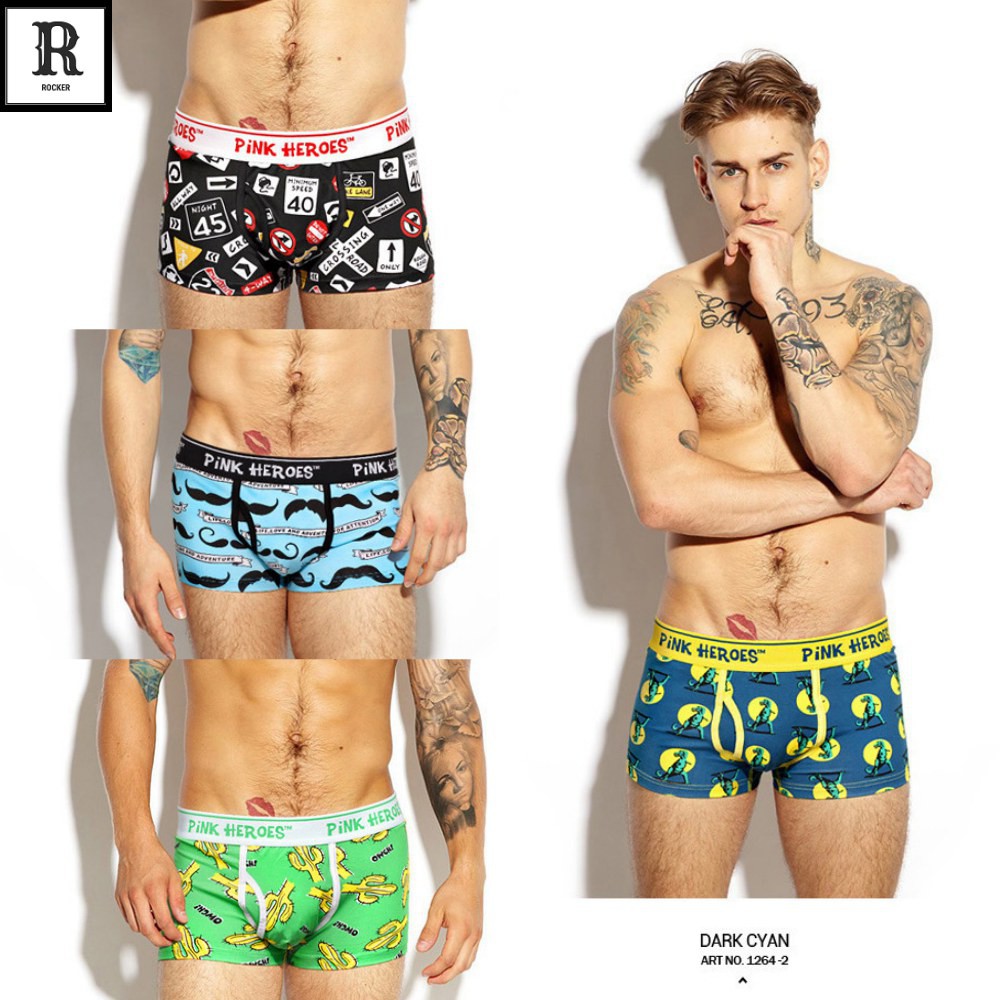 [Combo] SET 4 Quần Lót Nam Cao Cấp - Quần sịp Boxer Họa Tiết S003.2