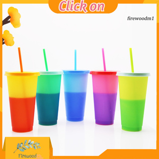 Cốc Đổi Màu Giữ Nhiệt Không Mùi Dung Tích 720ml Kèm Ống Hút