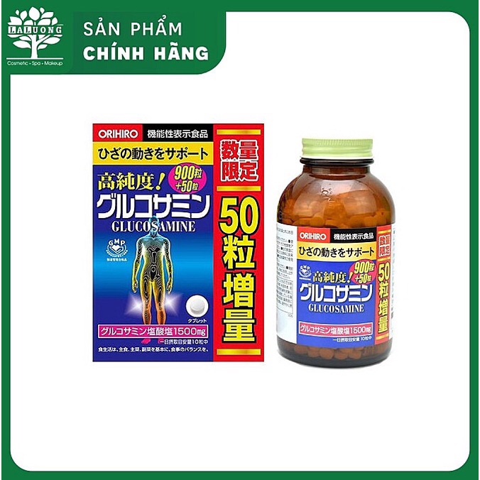 Viên uống bổ sung Glucosamine ORIHIRO Nhật Bản giảm đau xương khớp 950 viên (Mẫu Mới)