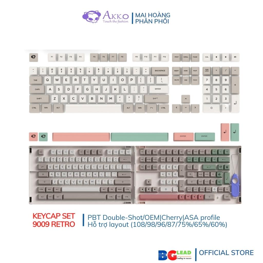 Bộ Keycap bàn phím cơ AKKO 9009 PBT Sublimation OEM Profile| Cherry Profile| ASA Profile