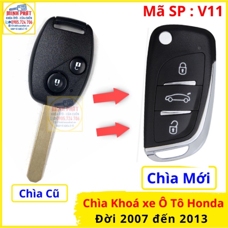 Chìa khoá xe Ô tô Honda CR-V, City, Civic, Accord