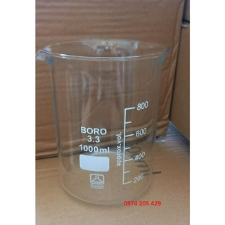 Cốc thủy tinh có mỏ 1000ml của Đức