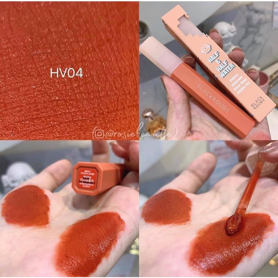 Son Kem Lì Mịn Mượt Nhẹ Môi Black Rouge Half & Half Water Velvet 2021