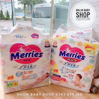 Bỉm dán/quần Merries Nội Địa Nhật thêm miếng NB96/S88/M68/L58/M64/L50/ XL50