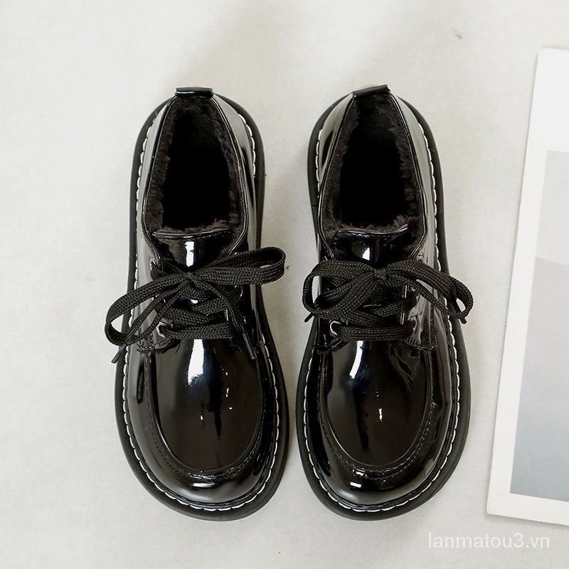 Giày Da Mũi Tròn Phong Cách Hàn Quốc 2021 Cho Nữ | BigBuy360 - bigbuy360.vn