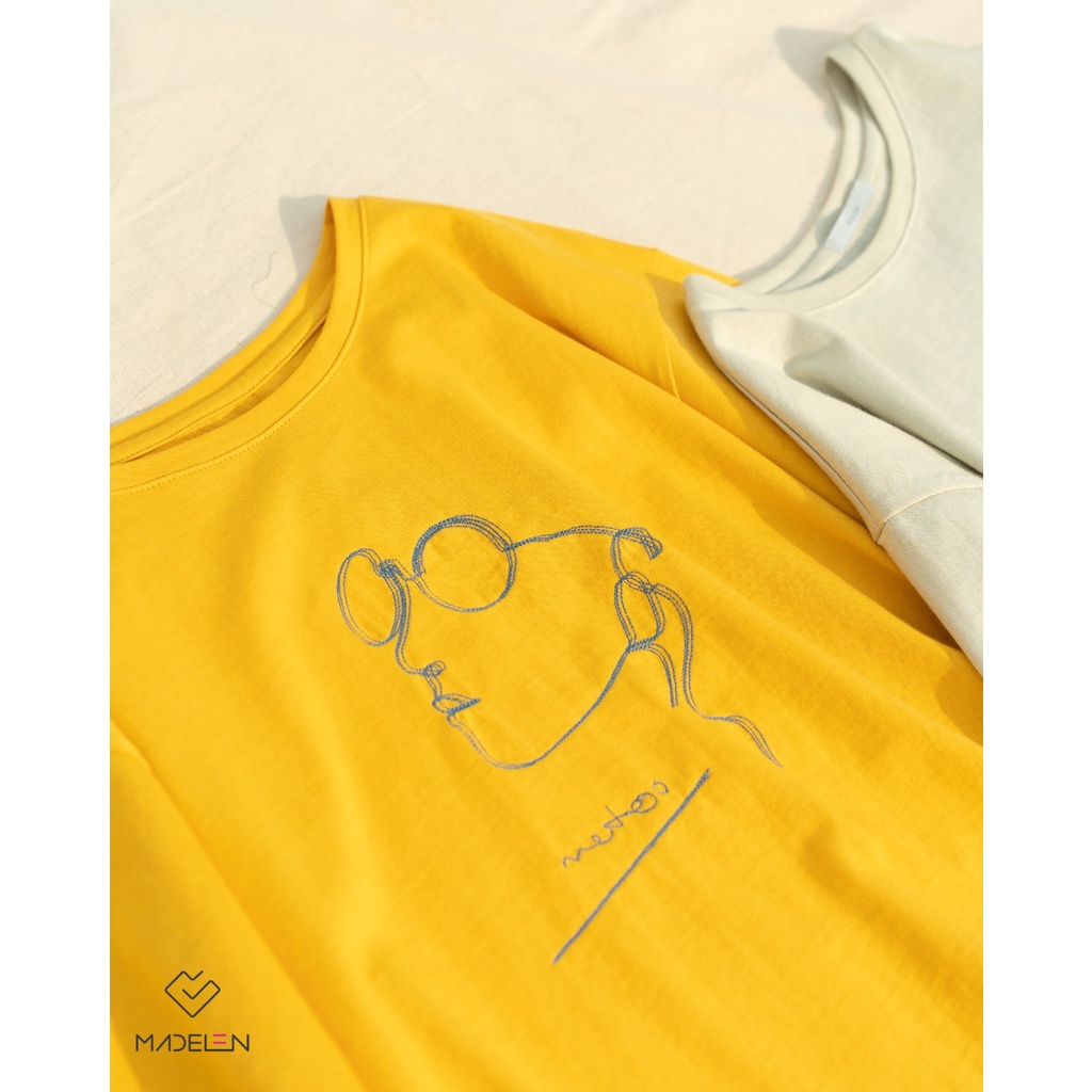 Áo thun thêu nữ dáng ngắn croptop MADELEN