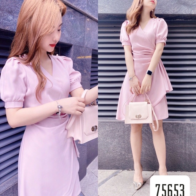 Váy dự tiệc - Freeship - Váy Hồng thắt eo sang trọng | BigBuy360 - bigbuy360.vn