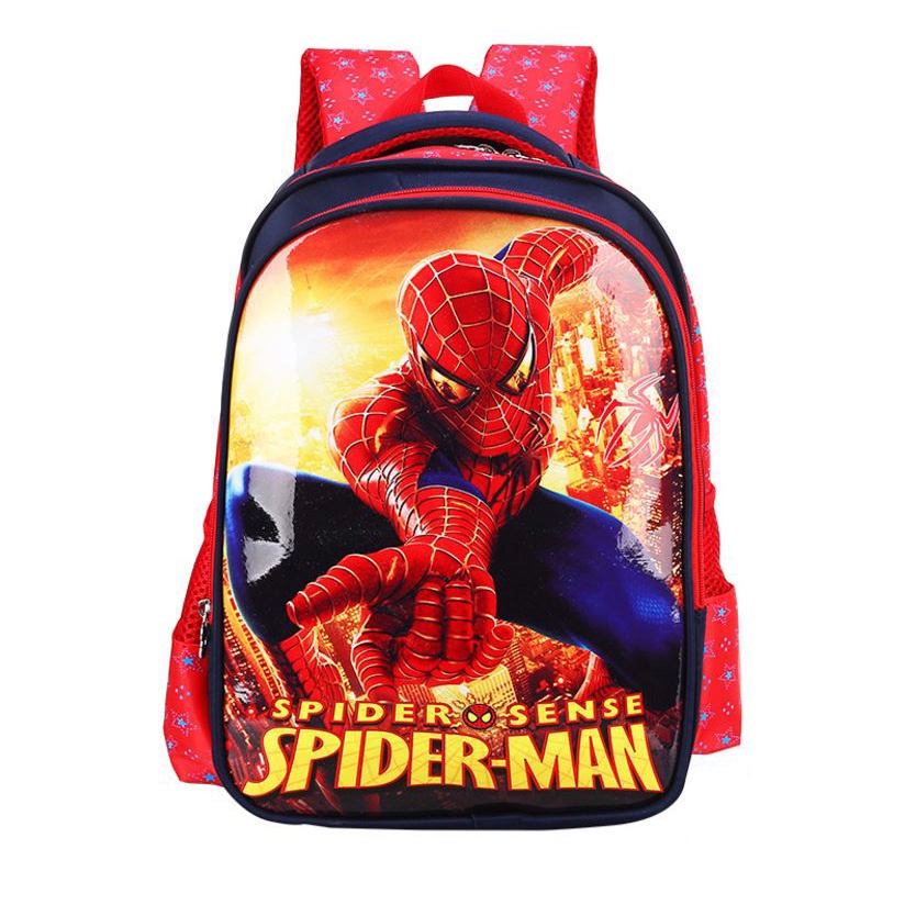 Balo đi học cỡ trung lớn  hoạt hình elsa pony spiderman xe hơi siêu nhân cho bé từ 5-10 tuổi