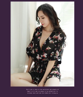 Áo choàng ngủ voan mỏng sexy