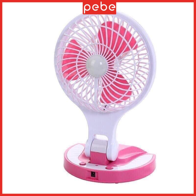 Quạt Tích Điện 5580 Mini Fan 2 In 1 Gấp Gọn