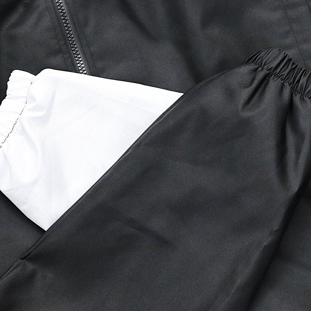 Áo Khoác Jacket Dù Unisex Form Rộng iGB Basic Trắng Đen Chéo iMA God Breaker