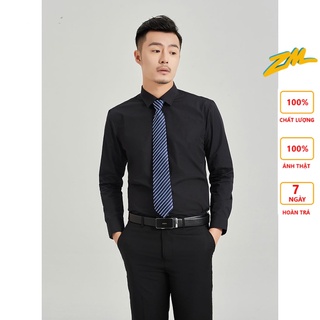 Áo Sơ Mi Nam ZM Không Nhăn Co Dãn Vải Cotton Dài Tay Dáng Ôm Nhiều Màu