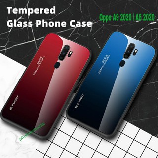 Ốp lưng Oppo A5 2020 / A9 2020 dùng chung chống sốc mặt lưng kính đa sắc cao cấp 2