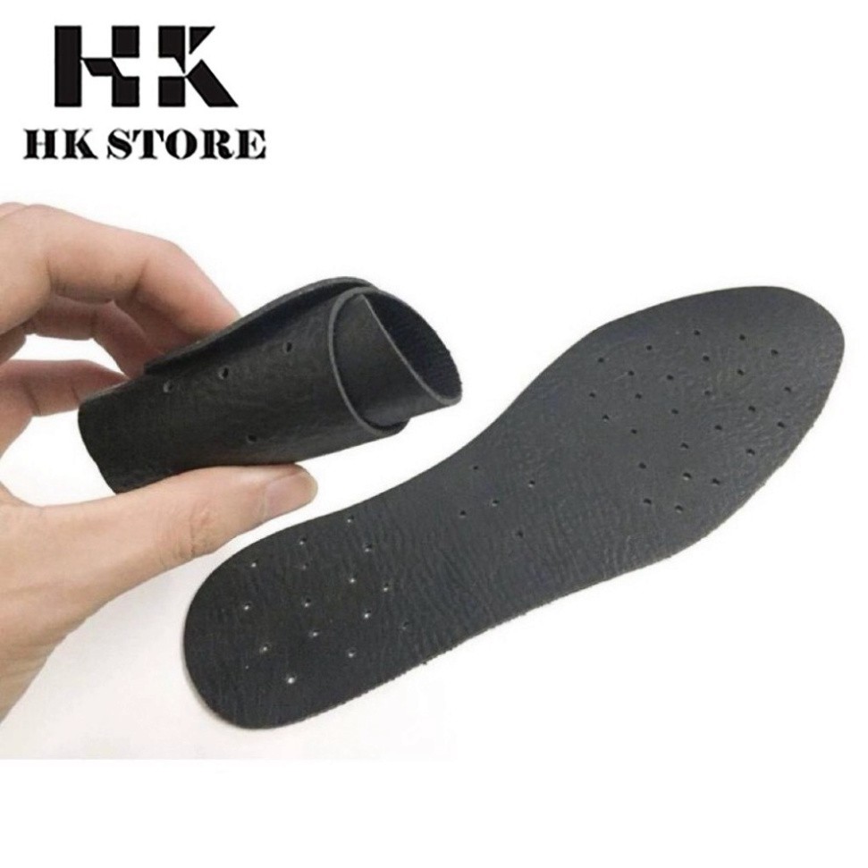 Lót da bò thật 100% 💖 HK.STORE 💖 lót da thật đục lỗ thông thoáng hồ môi chân.