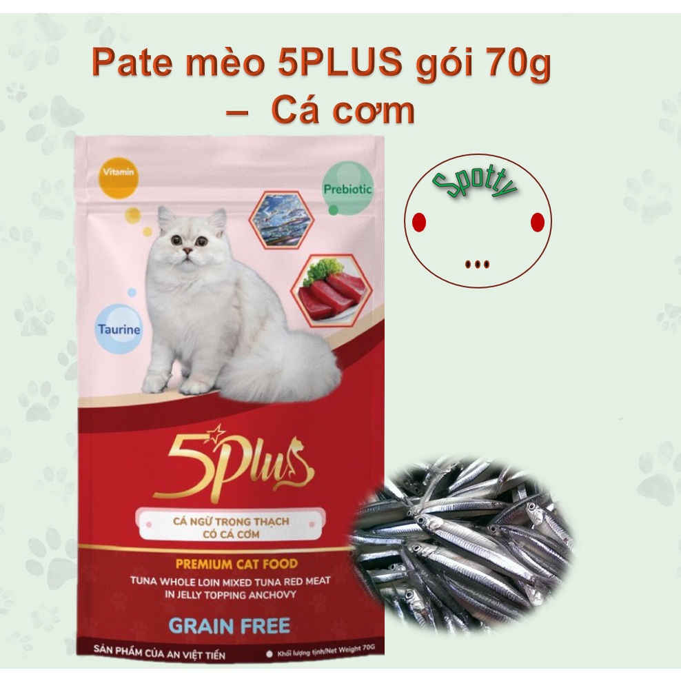 Pate Catchy 5 Plus cho mèo dạng thạch - Gói 70g 3 vị