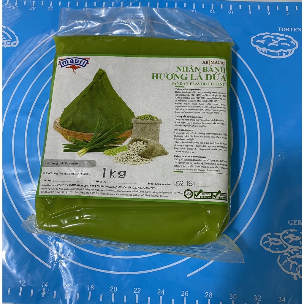 Nhân Bánh Mauri Vị Đậu Xanh Chè Xanh Túi 1kg