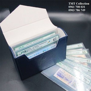 Hộp đựng tiền chấm điểm PMG chính hãng PCCB, bằng da cao cấp - TMT Collection - SP001255