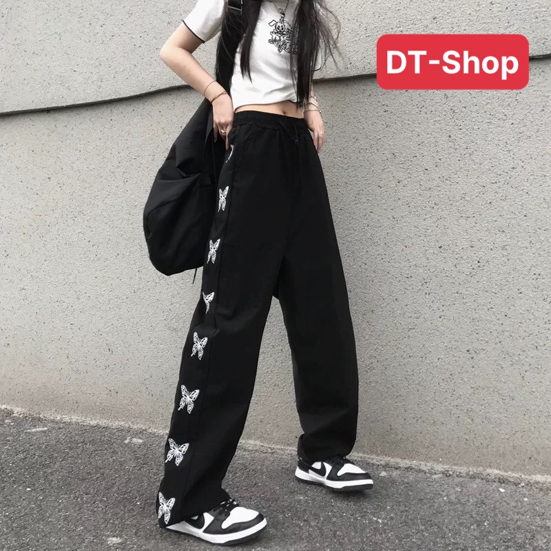 Quần Dài Ống Rộng Nữ họa tiết siêu hot - Jogger Nam Suông Rút Gấu Lưng Thun Có Túi Lớn Thể Thảo P3