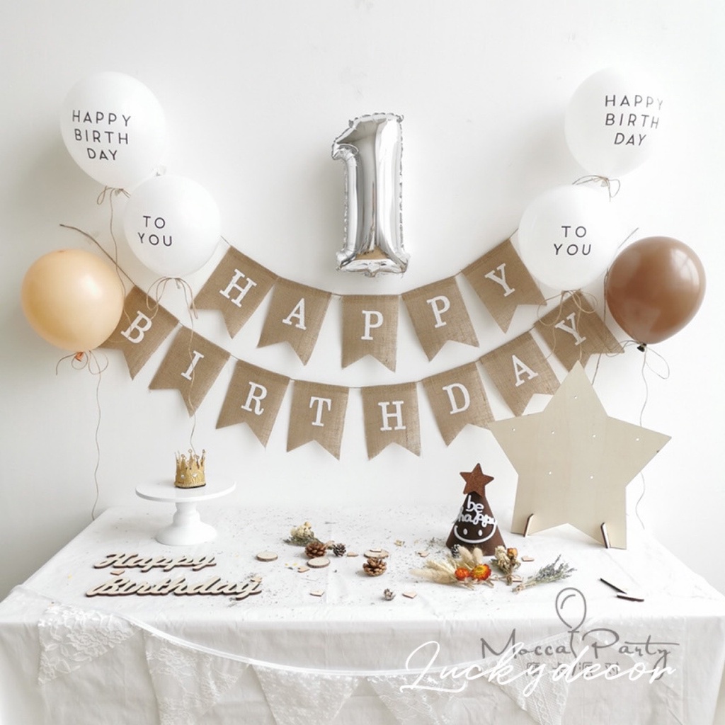 Bộ Bong Bóng Trang Trí Sinh Nhật Đơn Giản Tại Nhà MM021