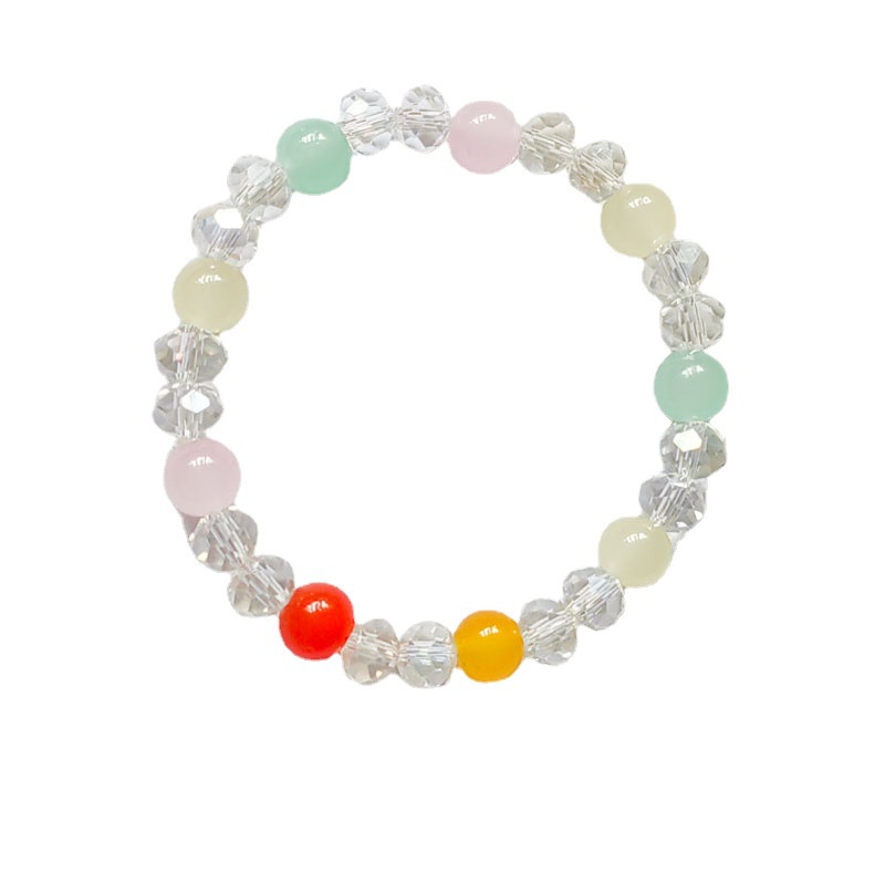 Vòng Tay Chuỗi Hạt Pha Lê Màu Kẹo Lãng Mạn Thời Trang Trẻ Trung