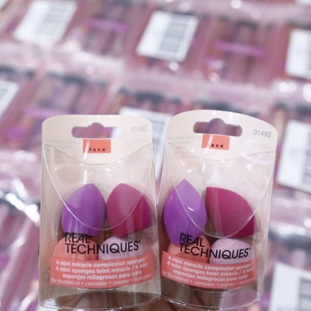 Set 4 Mút Trang Điểm Real Techniques Mini 4 Miracle Mini Complexion Sponges