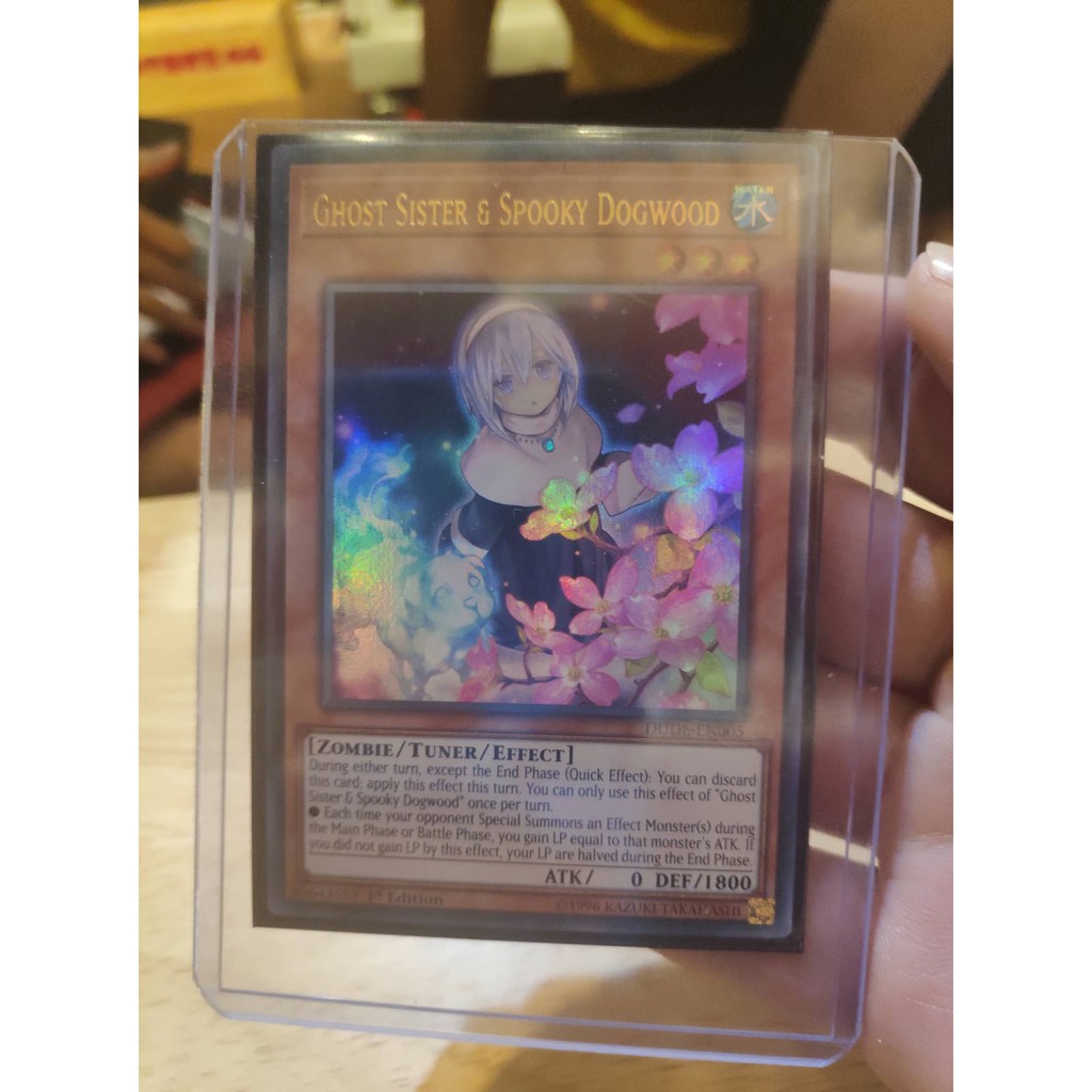 [ Dưa Hấu Yugioh ] Lá bài thẻ bài Ghost Sister &amp; Spooky Dogwood – DUDE – Ultra Rare - Tặng bọc bài nhựa bảo quản