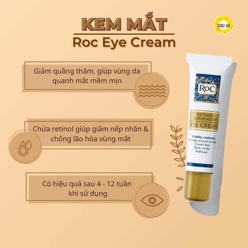 Kem mắt Roc Retinol Correcxion eye cream 15 ml