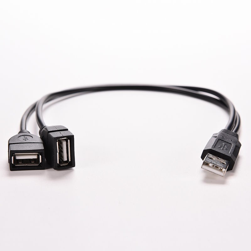 Cáp Jack Y chuyển USB 2.0 A Đực  sang 2 Dual USB cái Jack Y