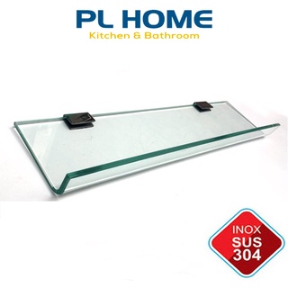 Kệ kiếng phòng tắm, kệ dưới gương loại cong pas kiếng inox 304