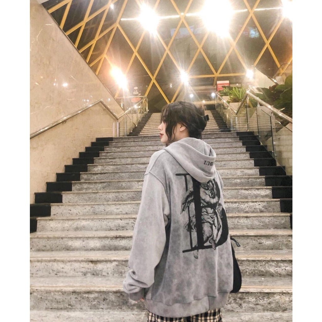 Áo khoác nỉ  ONE UNISEX hình B nam nữ basic hooddie form rộng bo gấu tay phồng hàn quốc ullzang | BigBuy360 - bigbuy360.vn