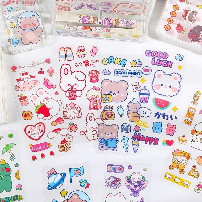 Tấm sticker dán dễ thương 💥FREESHIP💥 sticker trang trí sổ bút sách, decor đồ lưu niệm, quà tặng PK172
