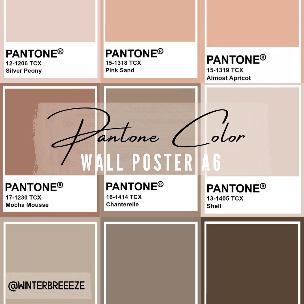 Tấm Áp Phích Treo Tường 4 A6 Pantone Màu Sắc Độc Đáo