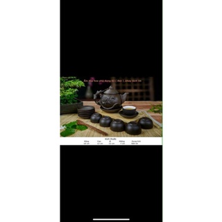 Bộ ấm tử sa Hoa Văn Đắp Nổi