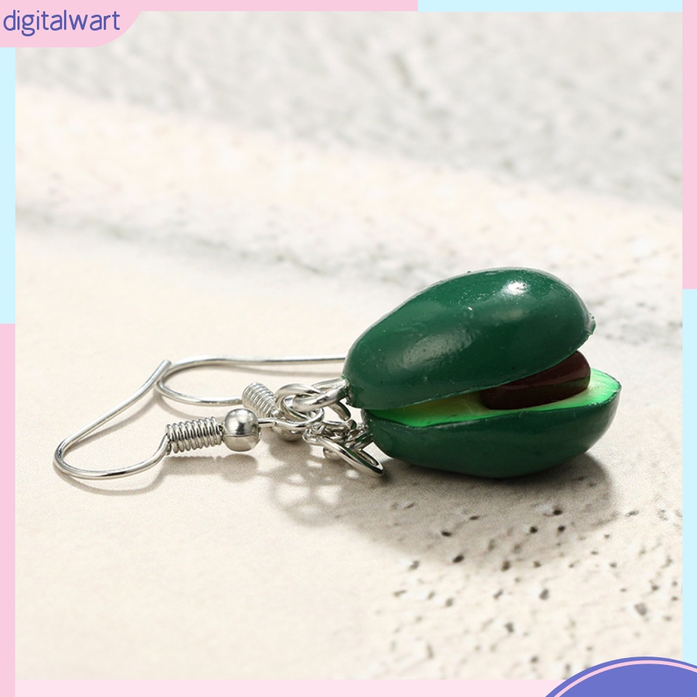 Đôi khuyên tai dáng dài thiết kế mặt hình quả bơ xinh xắn thời trang dành cho nữ