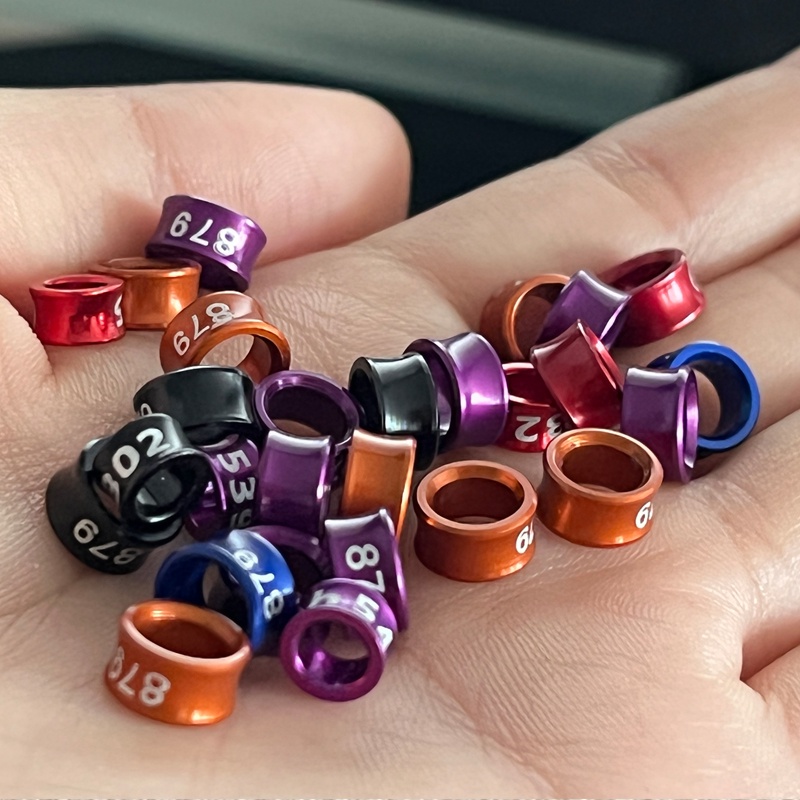 5 pcs vòng đeo chân cho chim vẹt 4mm, nhẫn đeo chân vẹt có nhiều màu sắc