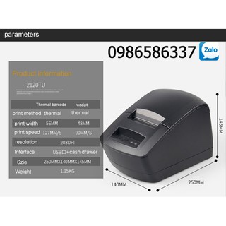 Máy in mã vạch Gprinter GP-2120TU