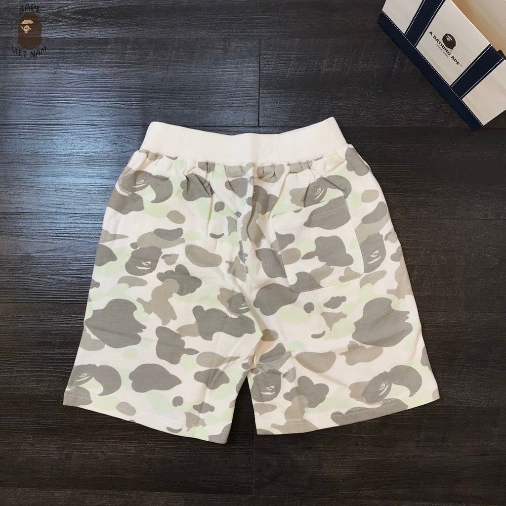 [Ảnh thật + FREESHIP] Short Bape Shark White Camo City phát quang trong tối, Quần đùi Bape Cá Ngáo | BigBuy360 - bigbuy360.vn