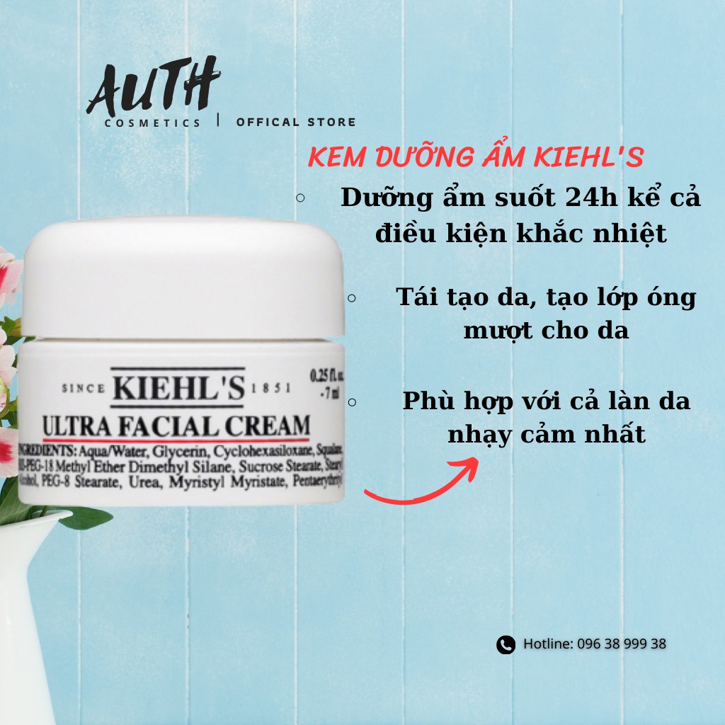 Kem dưỡng da , cấp ẩm Kiehl’s Ultra Facial Cream 7ml