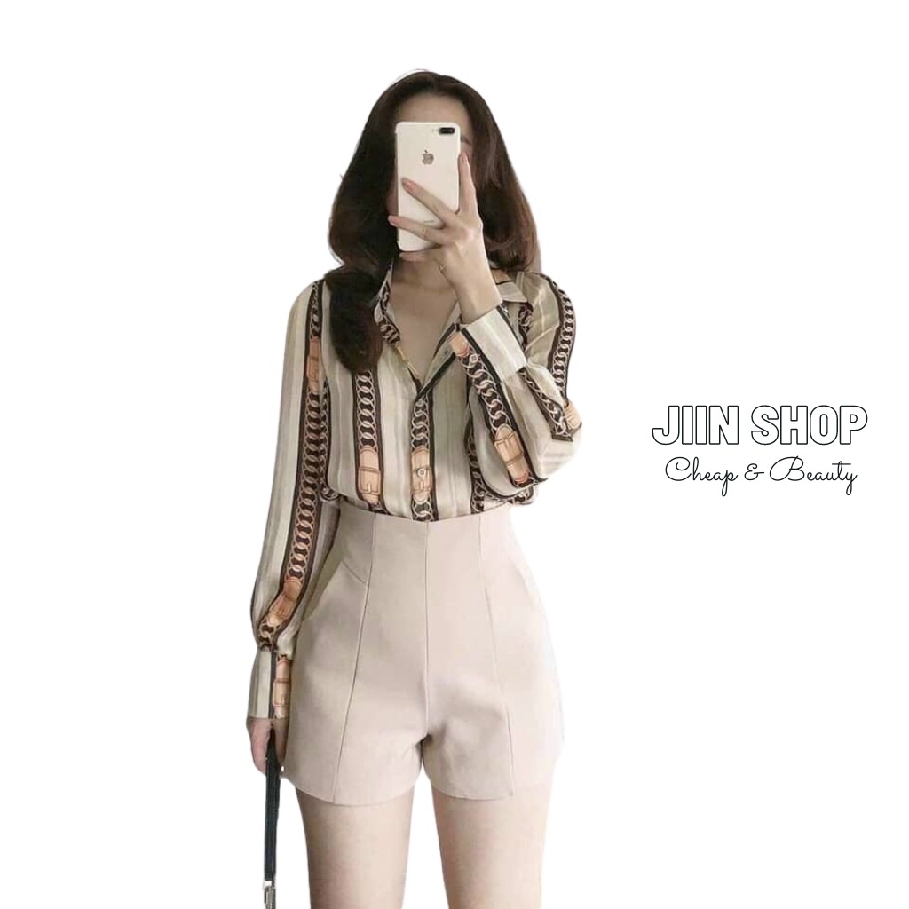 Quần sooc nữ cạp cao, kiểu dáng Hàn quốc trẻ trung by Jiin shop | BigBuy360 - bigbuy360.vn