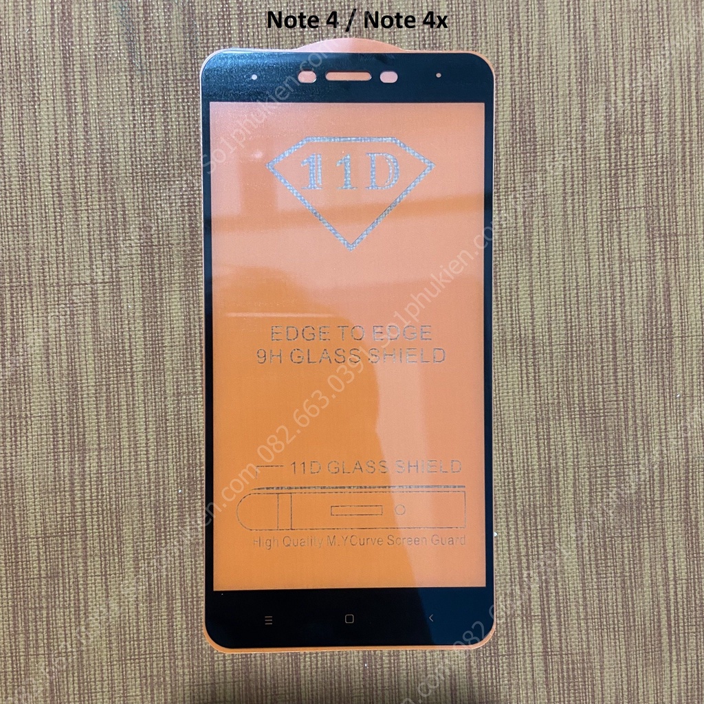 Kính Cường Lực Xiaomi Redmi Note 4 / Note 4x full màn, full keo, không liti